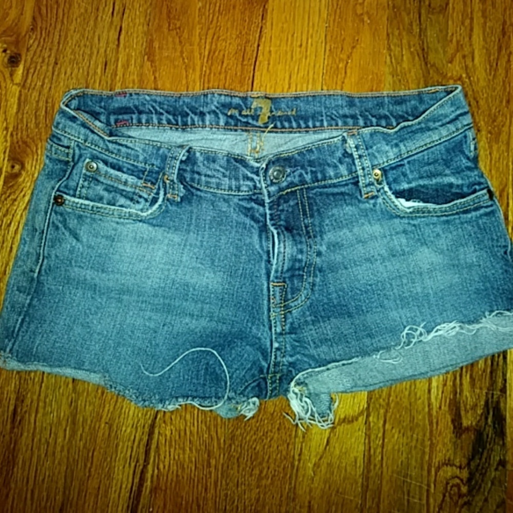7 for all mankind denim shorts size 29
